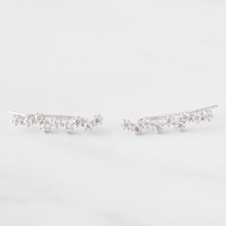 ARETES DE PLATA TREPADORES DE CIRCONES