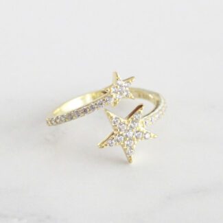ANILLO DE PLATA ESTRELLAS CON CIRCONES