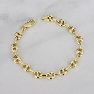 Pulsera De Plata Eslabones Gucci