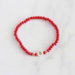 PULSERA CRISTALI INICIAL "B"
