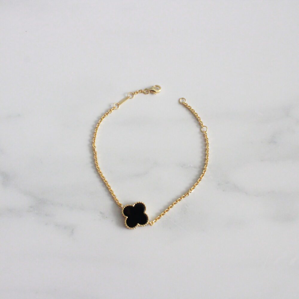 PULSERA DE TRÉBOL ONIX