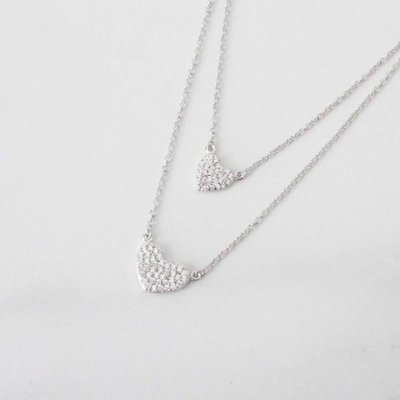 CADENA CORAZÓN DOBLE