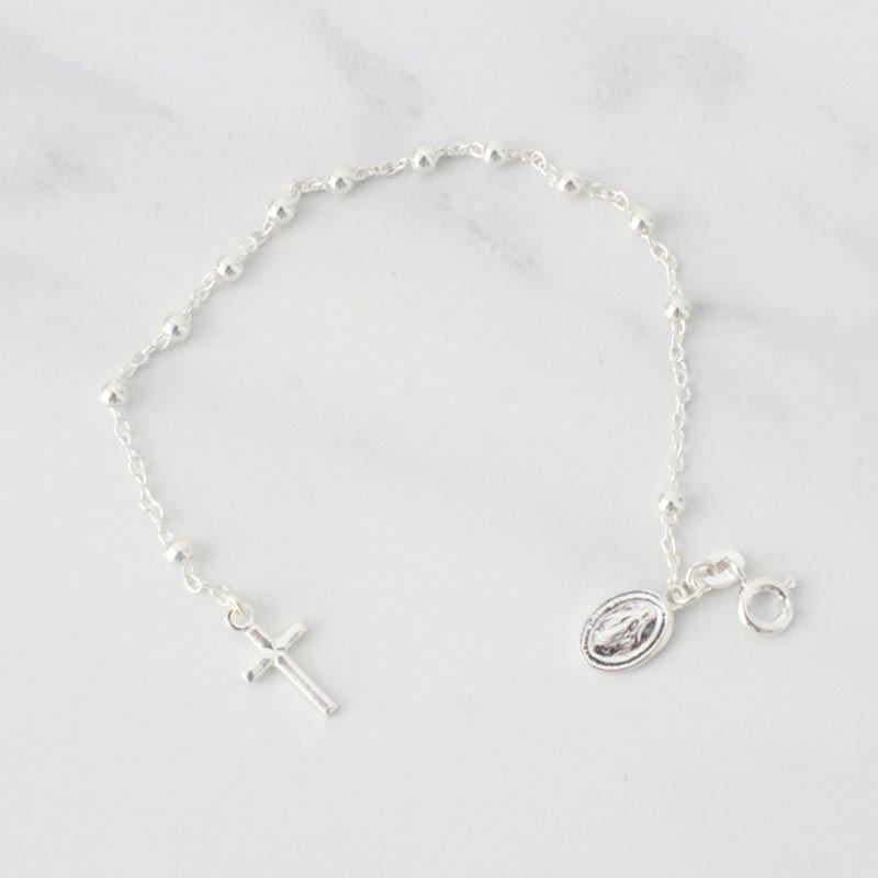 PULSERA DENARIO CRUZ Y VIRGEN