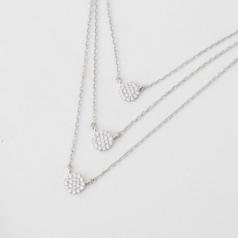 CADENA CIRCULO TRIPLE SHINE