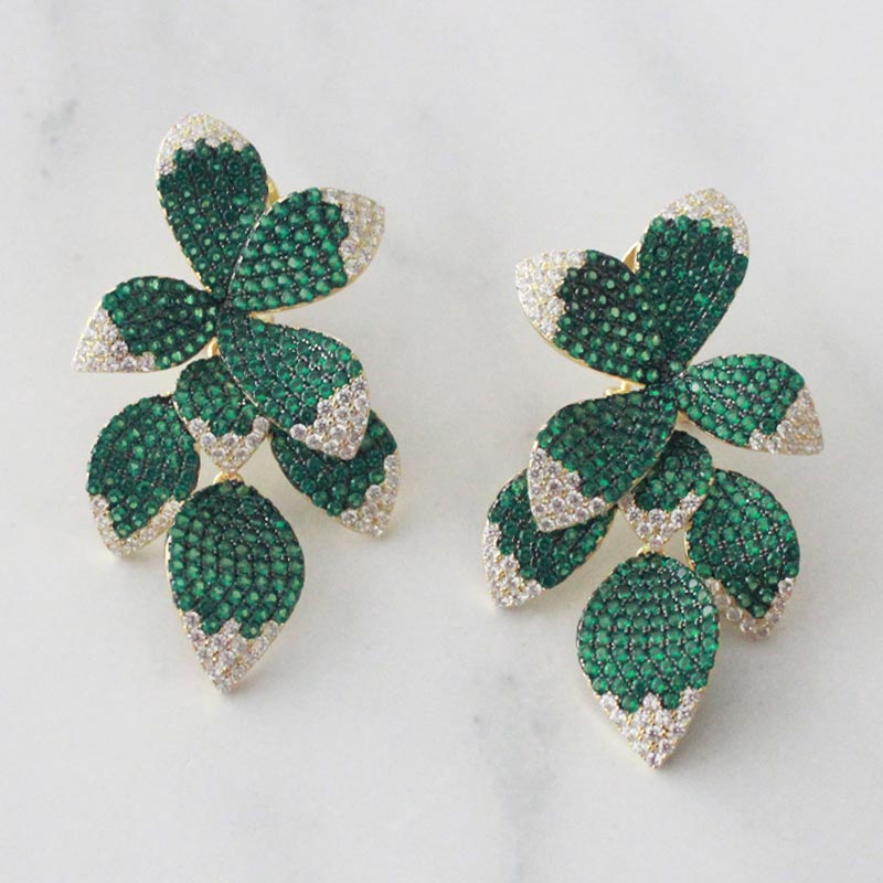 ARETES GLAM FLOR ORQUIDEAS ELEGANCE